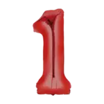 Folienballon Zahl – 1 | Rot