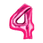 Folienballon Zahl – 4 | Pink
