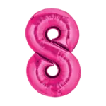 Folienballon Zahl – 8 | Pink