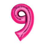 Folienballon Zahl – 9 | Pink
