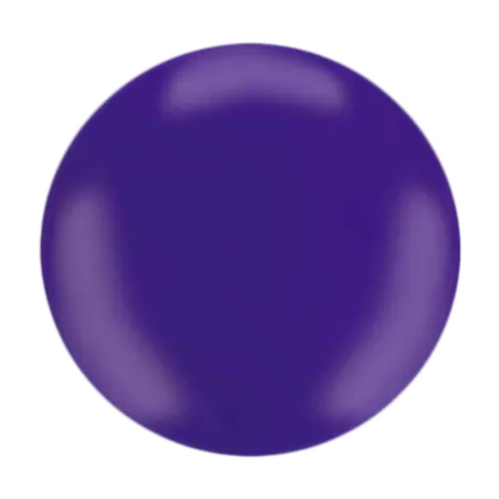 Lila Latex-Kugelballon in annähernd kugeliger Form