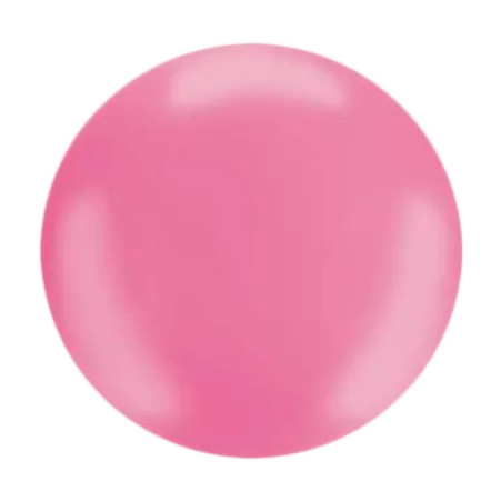 Pastellrosa Latex-Kugelballon in annähernd kugeliger Form