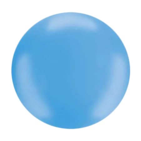 Pastell-hellblauer Latex-Kugelballon in annähernd kugeliger Form
