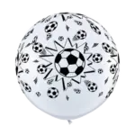 Latex-Riesenballon – Fußballmotiv | Weiß Schwarz