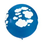 Latex-Riesenballon – Himmel Wolken | Blau Weiß