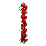 Ballonsäule Folienballons – Herzen & Rosenranken | Rot