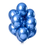 Ballonstrauß Spiegelglanz – Latexballons mit Mirror Effect | Blau
