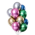 Ballonstrauß Spiegelglanz – Pink – Gold – Silber – Grün – Blau | Latexballons mit Mirror Effect