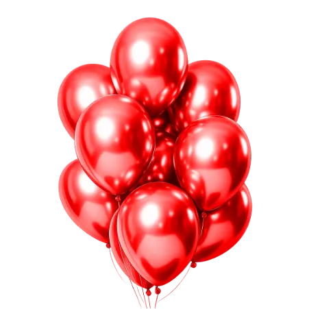 Ballonstrauß Spiegelglanz – Latexballons mit Mirror Effect | Rot