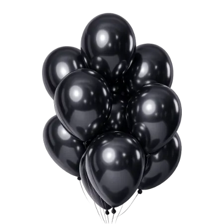 Ballonstrauß Spiegelglanz – Latexballons mit Mirror Effect | Schwarz