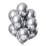 Ballonstrauß Spiegelglanz – Latexballons mit Mirror Effect | Silber