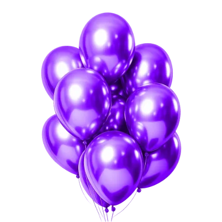 Ballonstrauß Spiegelglanz – Latexballons mit Mirror Effect | Violett
