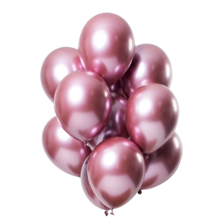 Ballonstrauß Spiegelglanz – Latexballons mit Mirror Effect | Pink