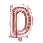 Folienballon Buchstabe – D | Roségold
