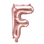 Folienballon Buchstabe – F | Roségold