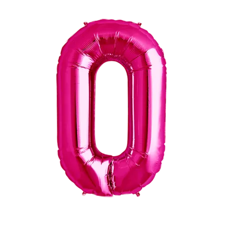 Pinker Folienballon in Form des Buchstabens O