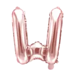 Folienballon Buchstabe – W | Roségold