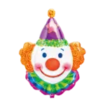 Folienballon Figur – Bunter Clownkopf