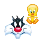 Folienballon Figuren-Set – Tweety Ganzkörper & Sylvester Kopf