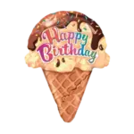 Folienballon Ganzkörperfigur – Eistüte Happy Birthday
