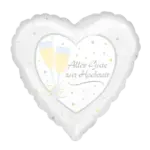 Folienballon Herz – Alles Gute zur Hochzeit