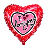 Folienballon Herz – I Love You Herz im Herz