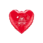 Folienballon Herz – Just Married Auto klein | rot