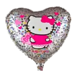 Folienballon Herz – Hello Kitty mit bunten Herzen