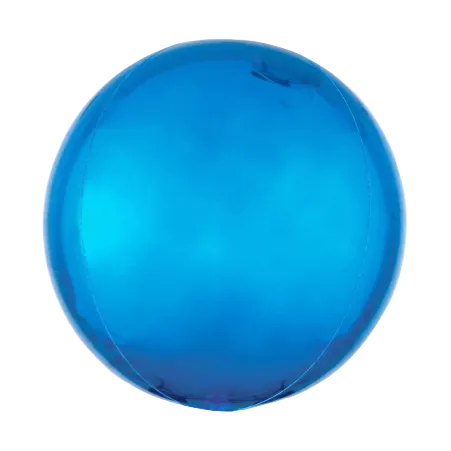 Blauer Orbz Folienballon in Kugelform