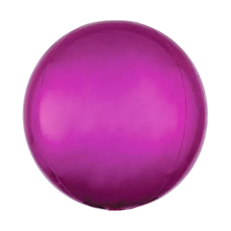 Pinker Orbz Folienballon in Kugelform
