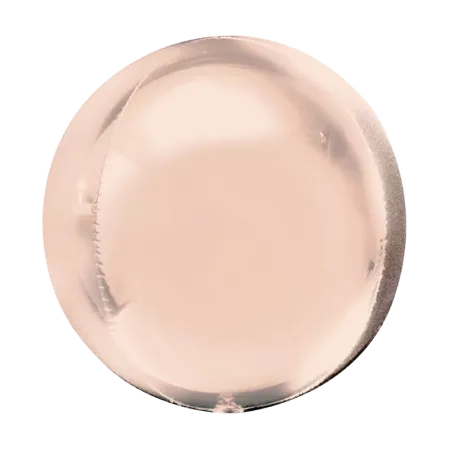 Roségoldener Orbz Folienballon in Kugelform