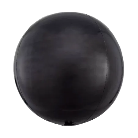 Schwarzer Orbz Folienballon in Kugelform