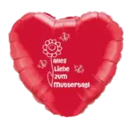 Folienballon Herz – Alles Liebe zum Muttertag groß | rot
