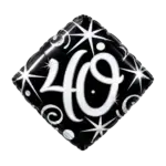 Folienballon Raute – 40. Geburtstag