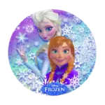 Folienballon Rund – Frozen mit Elsa & Anna