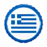 Folienballon Rund – Griechenland Flagge