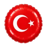 Folienballon Rund – Türkei Flagge