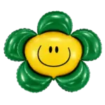 Folienballon Smiley – Blume Grün