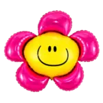 Folienballon Smiley – Blume Pink