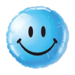 Folienballon Smiley – Klassisch Blau