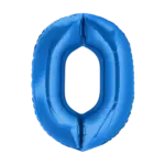 Folienballon Zahl – 0 | Blau