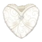 Folienballon Herz – Hochzeit Brautkleid | Creme