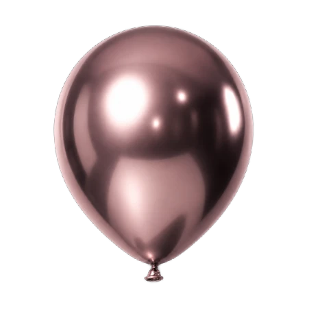 Trüffelfarbener Latexballon in Tropfenform mit Spiegelglanz