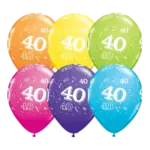 Latexballon mit Motiv – 40. Geburtstag | Bunter Mix