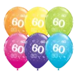 Latexballon mit Motiv – 60. Geburtstag | Bunter Mix