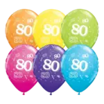 Latexballon mit Motiv – 80. Geburtstag | Bunter Mix
