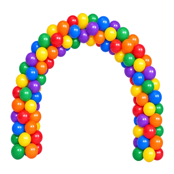 Ballonportal aus Latex – Farbenmix