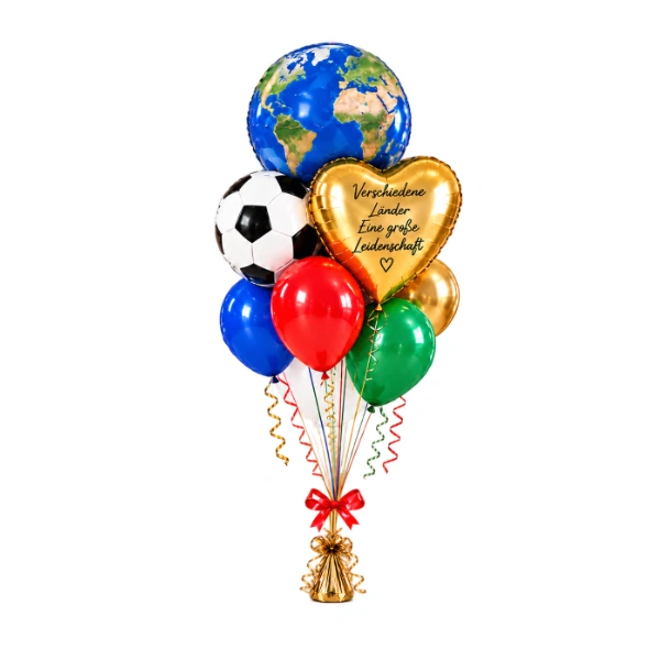 Ballonstrauß Klassisch mit Gewicht – Sport und Länder