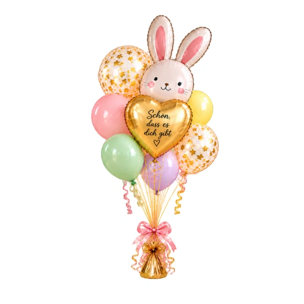 Ballonstrauß Klassisch mit Gewicht – Ostern