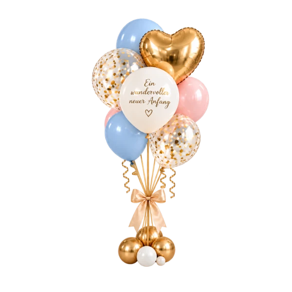Ballonstrauß Organic Style – Baby und Geburt